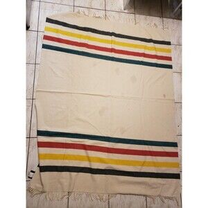 Pendleton 5th Avenue Glacier Park 100% Wool Throw 54 X 72 *stains*
